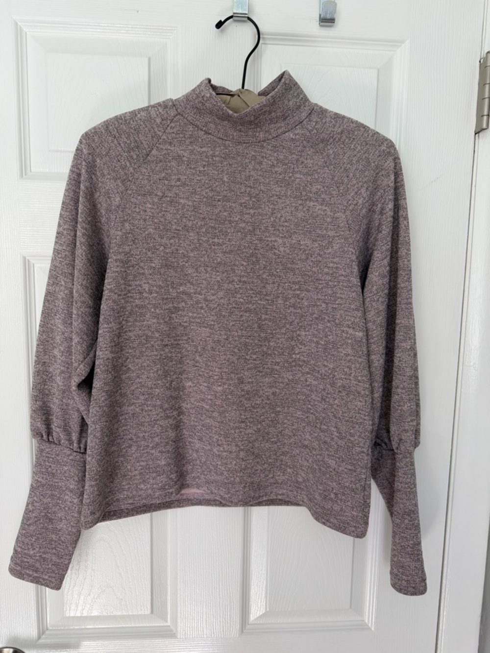 Walter Baker Heathered Mauve Mock Neck Sweater